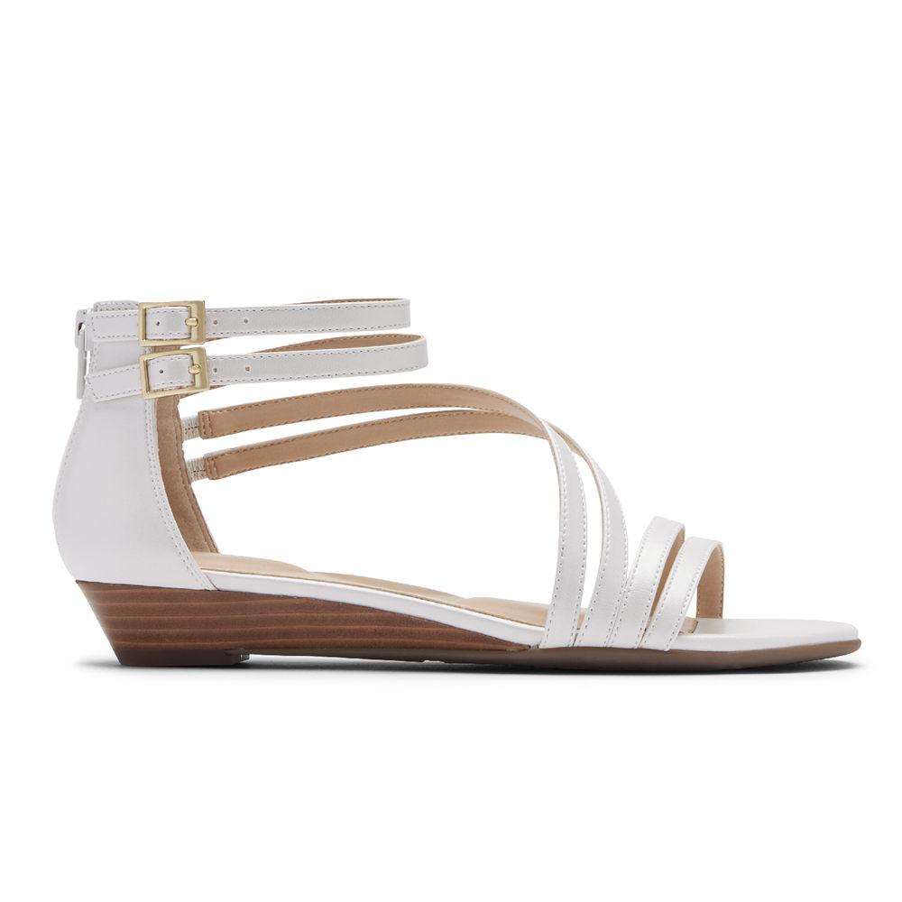 Sandalias Rockport Mujer Mexico - Total Motion Zandra Asymmetrical Blancos - ZCJIS8279